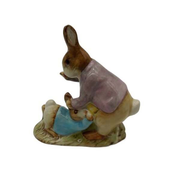 BESWICK Beatrix Potter Benjamin Bunny & Peter Rabbit Figurine England Vintage - Picture 6 of 9